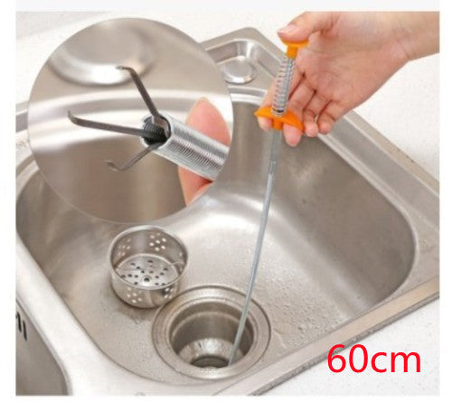 60CM Sewer Dredger Spring Pipe Dredging Tool Household Hair Cleaner